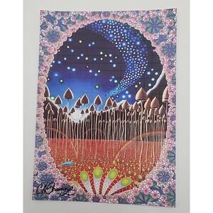 Ciaran Shaman " Reflecting the Vocal Chords of Gaia" signed blotter art print‎